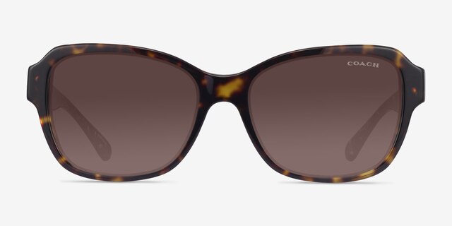 Coach HC8232 L1010 Dark Tortoise AcetateSunglass Frames from EyeBuyDirect, Front View