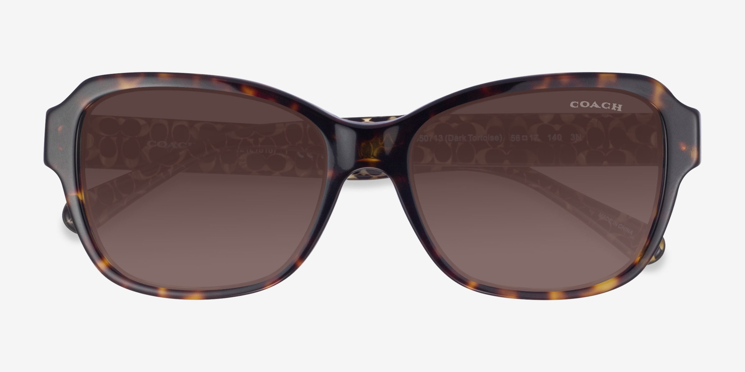 小物 COACH HC8232F Dark Tortoise Signature Coach HC8232 sunglasses for women in Dark Tortoise