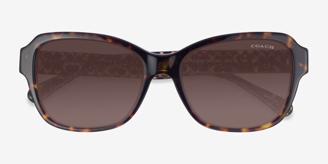 Coach HC8232 L1010 Dark Tortoise AcetateSunglass Frames from EyeBuyDirect, Closed View