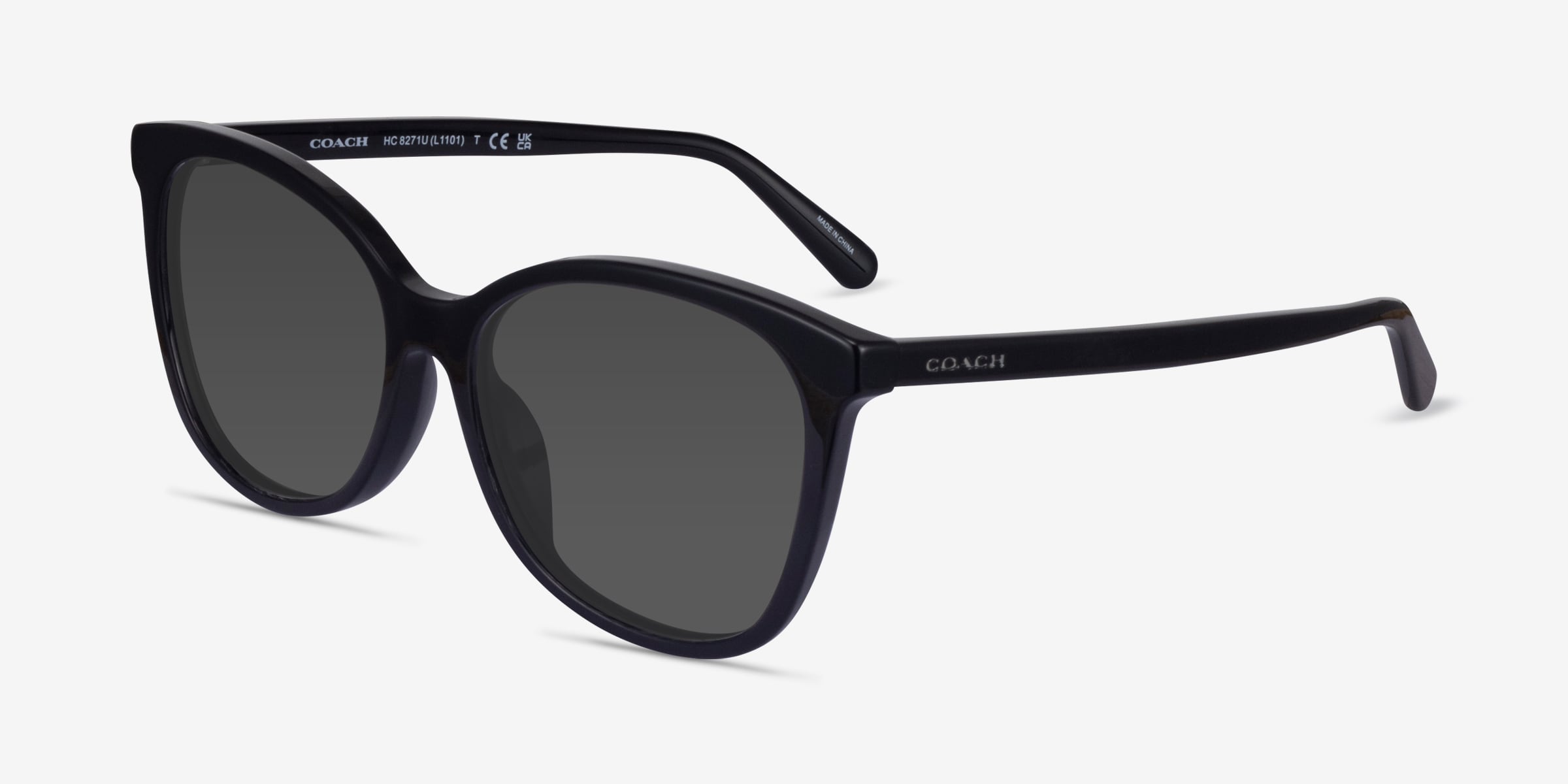 Coach HC8271U L1101 - Cat Eye Dark Tortoise Frame Sunglasses