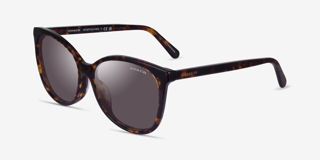 Coach HC8271U L1101 Dark Tortoise AcetateSunglass Frames from EyeBuyDirect, Angle View