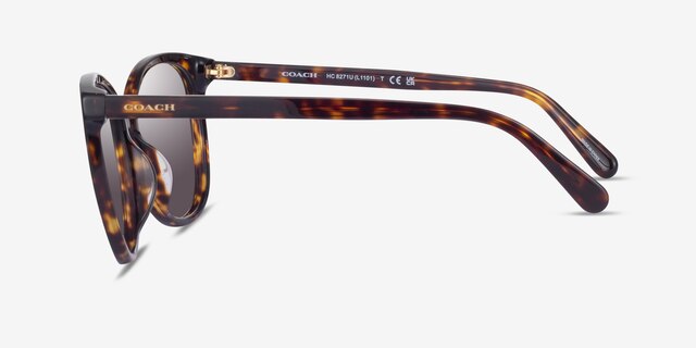 Coach HC8271U L1101 Dark Tortoise AcetateSunglass Frames from EyeBuyDirect, Side View