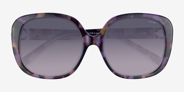 Coach HC8292 L1144 Purple Tortoise AcetateSunglass Frames from EyeBuyDirect, Closed View