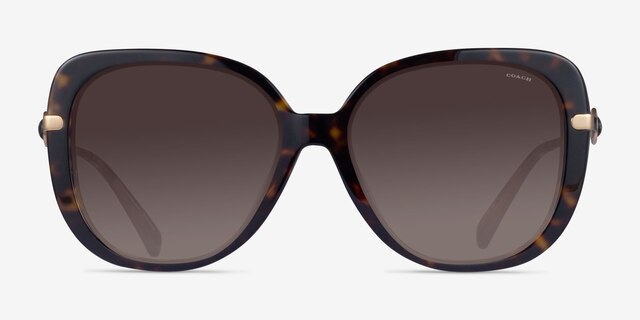 Coach HC8320 C6180 Dark Tortoise AcetateSunglass Frames from EyeBuyDirect, Front View