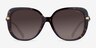 Coach HC8320 C6180 Dark Tortoise AcetateSunglass Frames from EyeBuyDirect, Front View