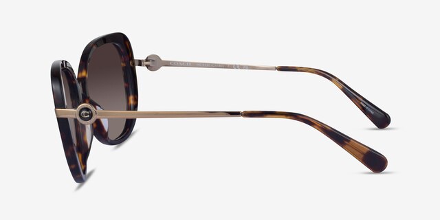 Coach HC8320 C6180 Dark Tortoise AcetateSunglass Frames from EyeBuyDirect, Side View