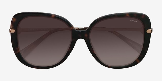 Coach HC8320 C6180 Dark Tortoise AcetateSunglass Frames from EyeBuyDirect, Closed View