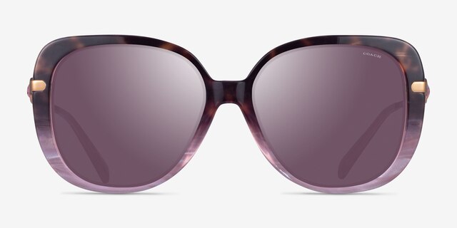 Coach HC8320 C6180 Rose Tortoise Gradient AcetateSunglass Frames from EyeBuyDirect, Front View