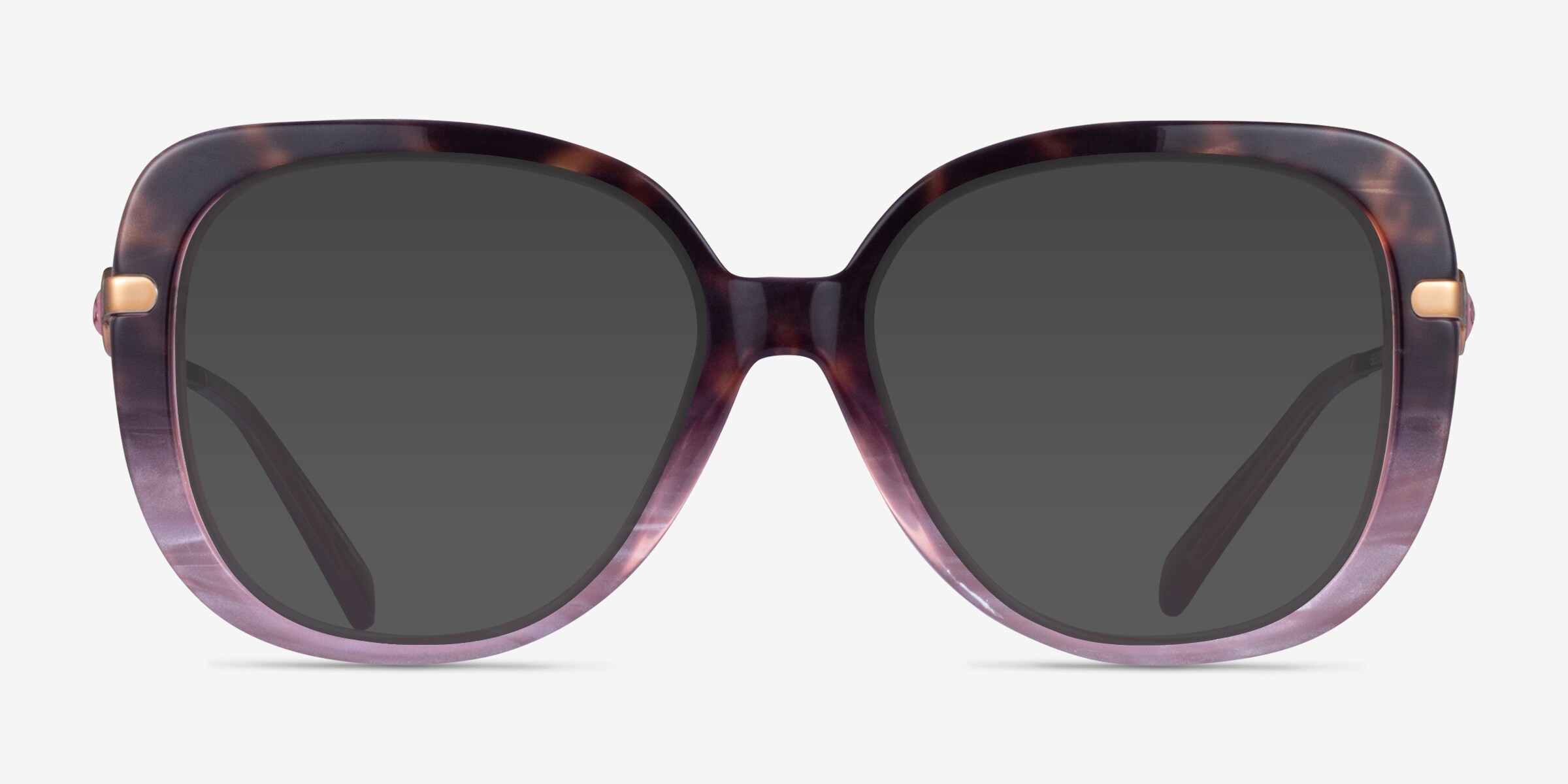 Coach HC8320 C6180 - Square Dark Tortoise Frame Sunglasses