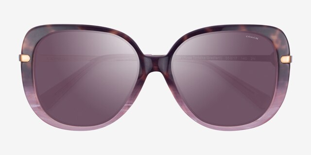 Coach HC8320 C6180 Rose Tortoise Gradient AcetateSunglass Frames from EyeBuyDirect, Closed View