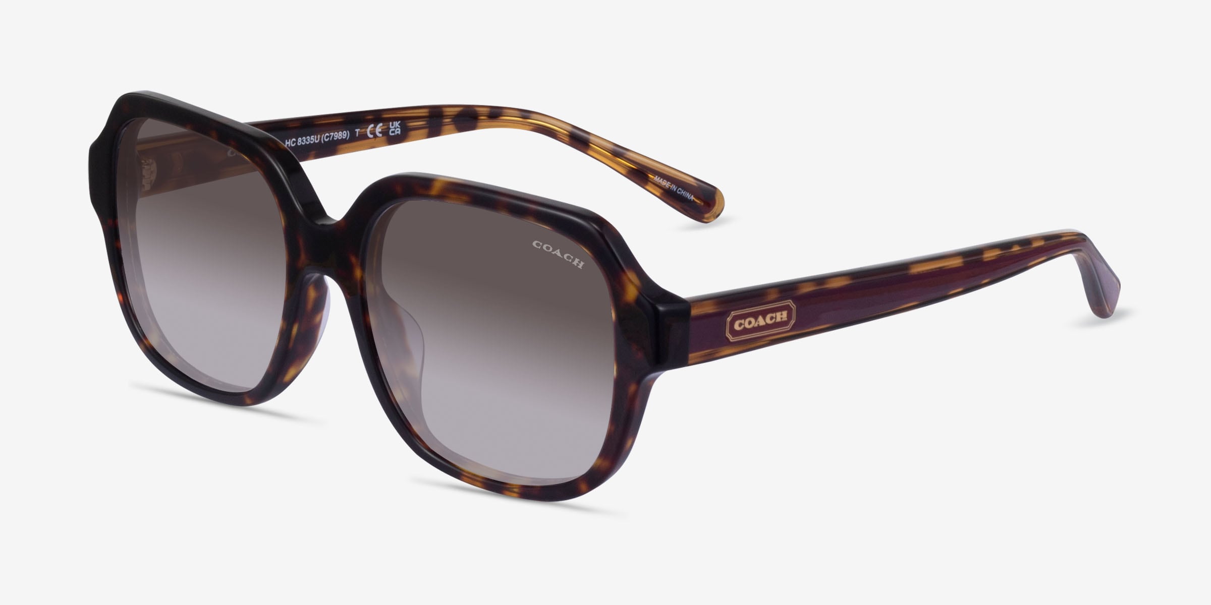 RARE & HTF COACH Crystal~Dark Tortoise Sunglasses Amazon.com: COACH Sunglasses HC 8326 577483 Caramel Tortoise  main image 2