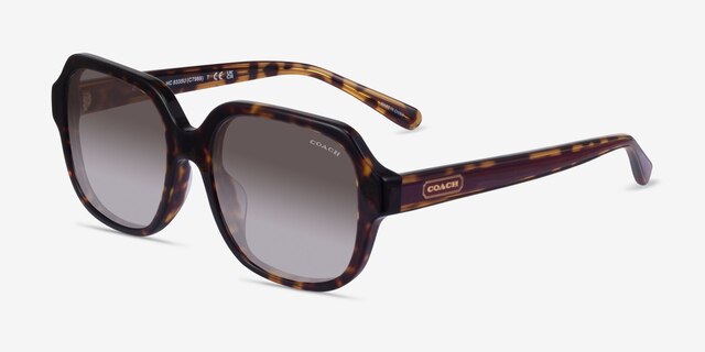 Coach HC8335U C7989 Dark Tortoise AcetateSunglass Frames from EyeBuyDirect, Angle View