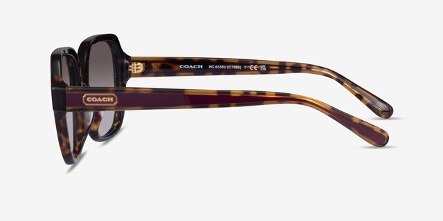 Coach HC8335U C7989 Dark Tortoise AcetateSunglass Frames from EyeBuyDirect, Side View