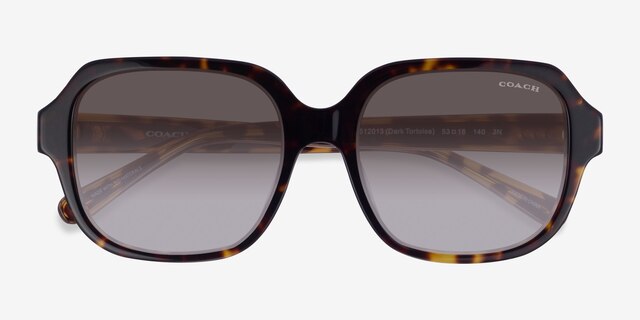 Coach HC8335U C7989 Dark Tortoise AcetateSunglass Frames from EyeBuyDirect, Closed View