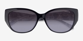 Coach HC8362U Ch563 Noir Acétate Soleil de Lunette de vue d'EyeBuyDirect, Vue Rapprochée