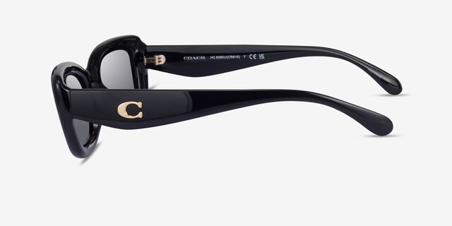 Coach HC8390U Cr610 Black PlasticSunglass Frames from EyeBuyDirect, Side View