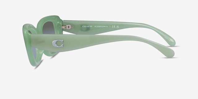 Coach HC8390U Cr610 Milky Green PlasticSunglass Frames from EyeBuyDirect, Side View