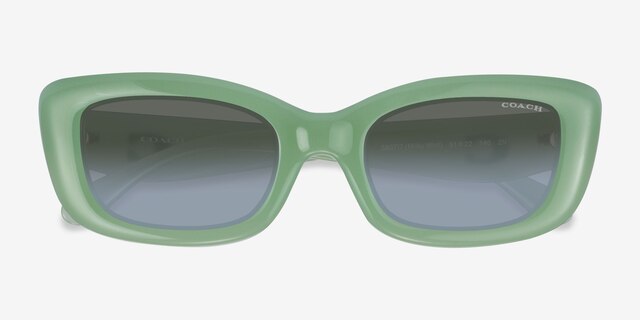 Coach HC8390U Cr610 Milky Green PlasticSunglass Frames from EyeBuyDirect, Closed View
