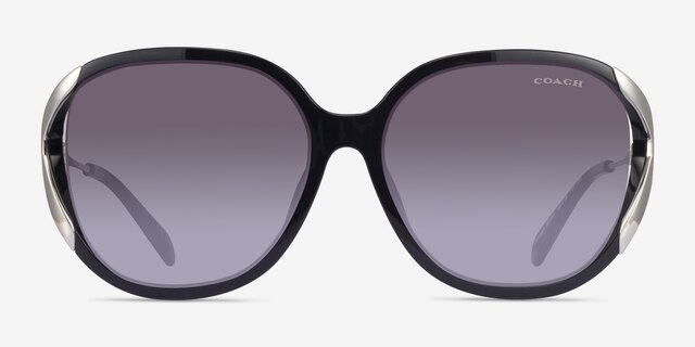 Coach HC8396U Cr620 Matte Black PlasticSunglass Frames from EyeBuyDirect, Front View