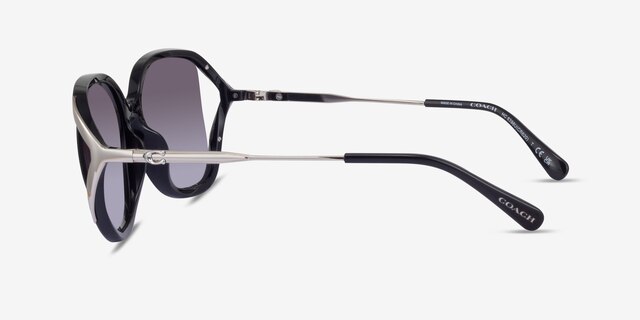 Coach HC8396U Cr620 Matte Black PlasticSunglass Frames from EyeBuyDirect, Side View
