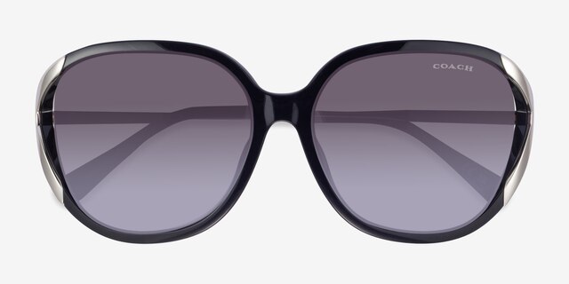 Coach HC8396U Cr620 Matte Black PlasticSunglass Frames from EyeBuyDirect, Closed View