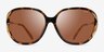Coach HC8396U Cr620 Tortoise Gold PlasticSunglass Frames from EyeBuyDirect, Front View