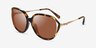 Coach HC8396U Cr620 Tortoise Gold PlasticSunglass Frames from EyeBuyDirect, Angle View