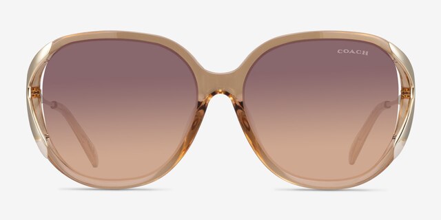 Coach HC8396U Cr620 Clear Champagne PlasticSunglass Frames from EyeBuyDirect, Front View