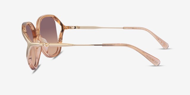 Coach HC8396U Cr620 Clear Champagne PlasticSunglass Frames from EyeBuyDirect, Side View