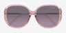 Coach HC8396U Cr620 Transparent Pink PlasticSunglass Frames from EyeBuyDirect, Closed View