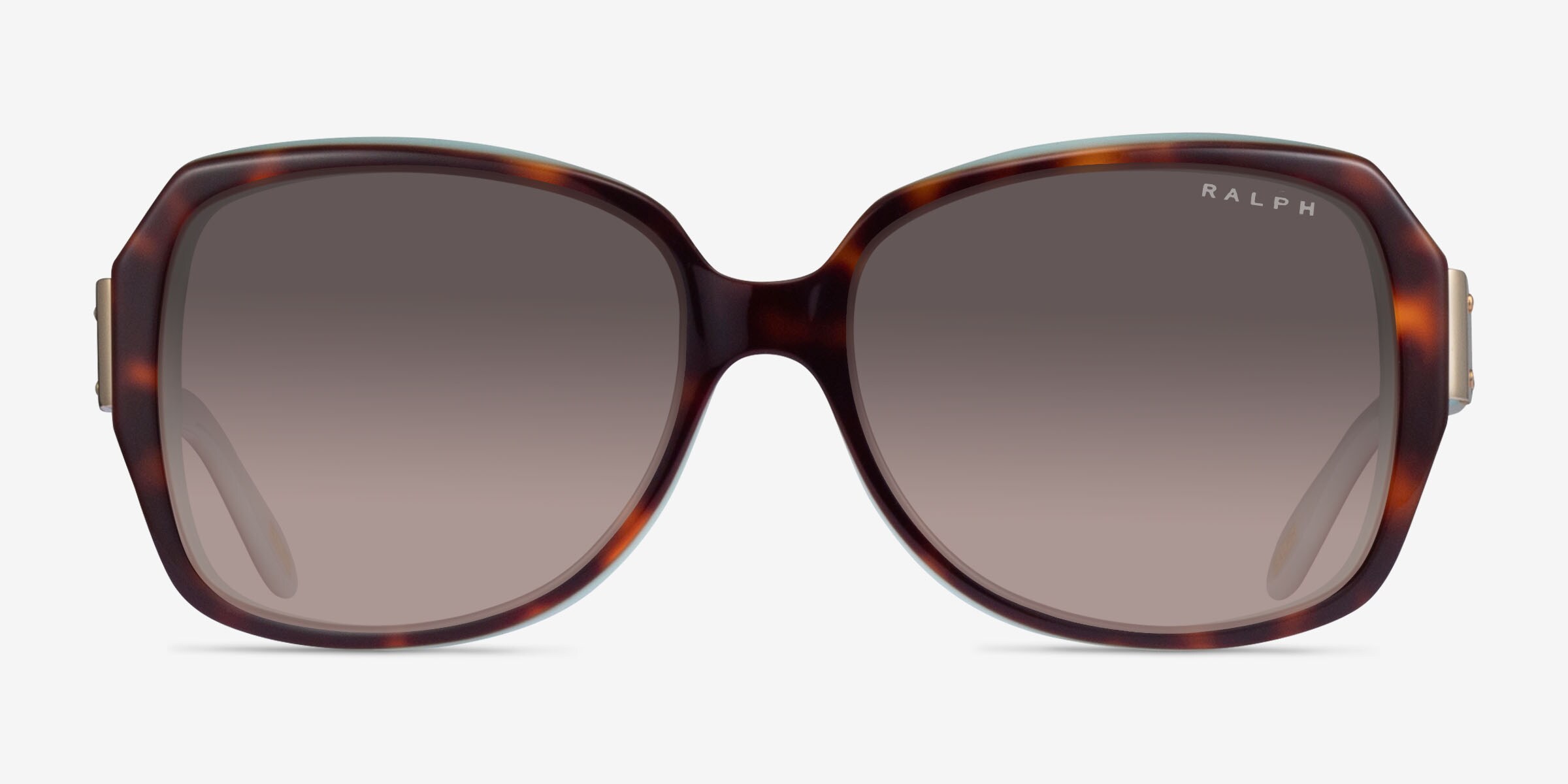 Ralph Lauren Cat-Eye Sunglasses in Purple Tortoise Polo Ralph Lauren PH4199U S (54 - 16) with Green lenses and  main image 4
