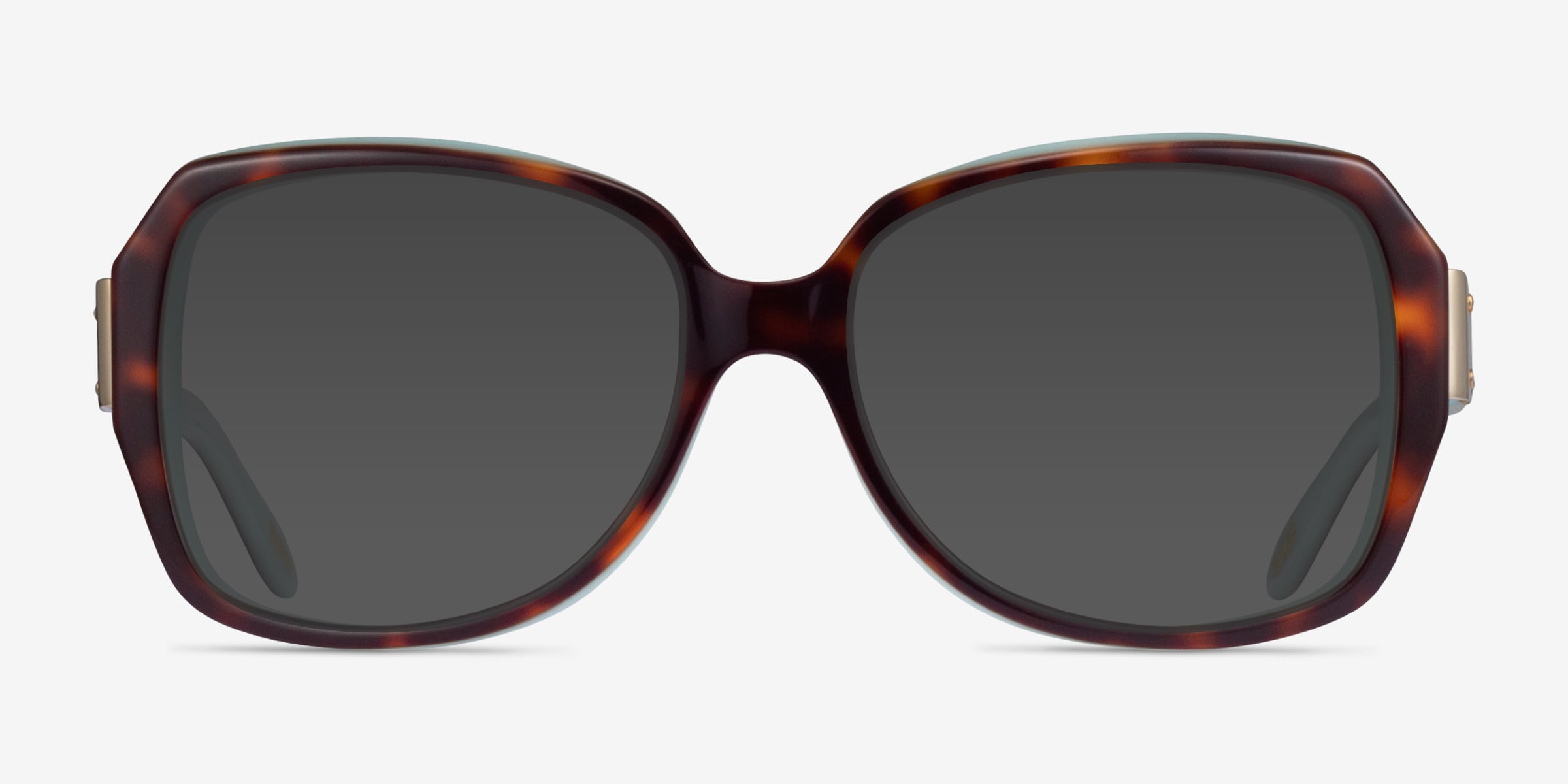Ralph RA5138 - Cat Eye Shiny Tortoise Blue Frame Sunglasses 