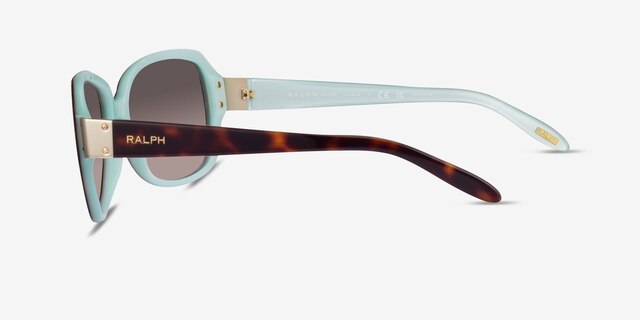 Ralph RA5138 Shiny Tortoise Blue AcetateSunglass Frames from EyeBuyDirect, Side View