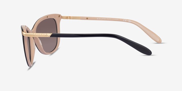 Ralph RA5203 Shiny Black Gold AcetateSunglass Frames from EyeBuyDirect, Side View