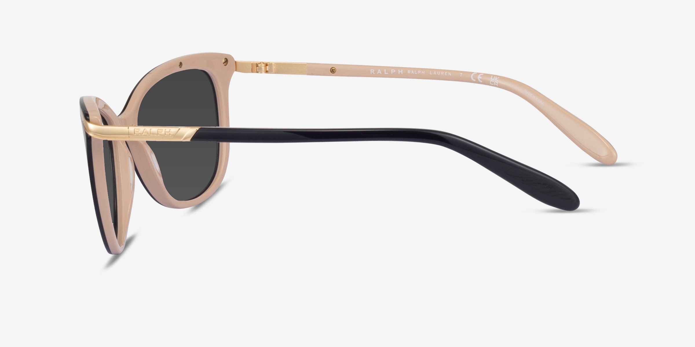 Ralph RA5203 - Cat Eye Black Gold Frame Sunglasses For Women  display picture 1