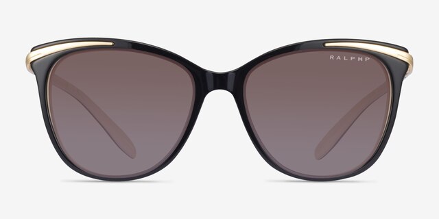 Ralph RA5203 Black Gold AcetateSunglass Frames from EyeBuyDirect, Front View