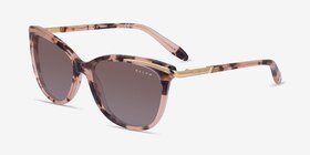 Ralph RA5203 Ivory Tortoise Gold Acétate Soleil de Lunette de vue d'EyeBuyDirect, Vue d'Angle