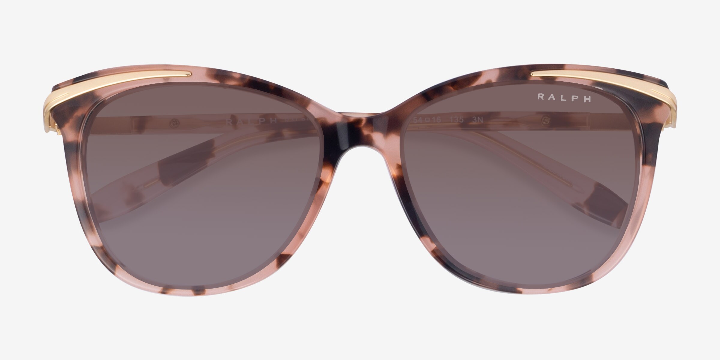 Ralph RA5203 - Cat Eye Black Gold Frame Sunglasses For Women  display picture 3