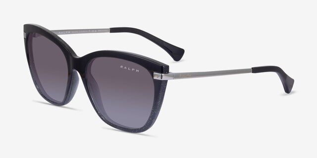 Ralph RA5267 Gradient Black Glitter PlasticSunglass Frames from EyeBuyDirect, Angle View