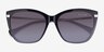 Ralph RA5267 Gradient Black Glitter PlasticSunglass Frames from EyeBuyDirect, Closed View