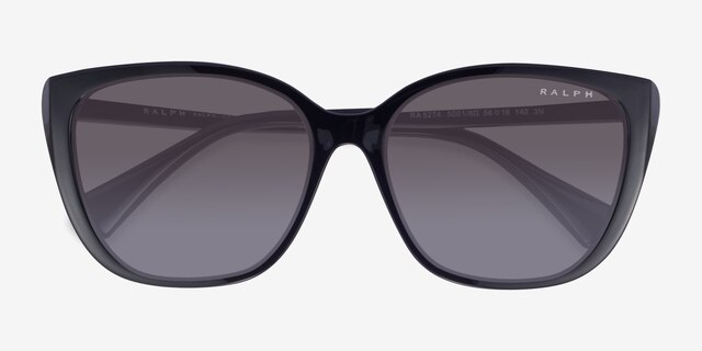 Ralph RA5274 Shiny Black PlasticSunglass Frames from EyeBuyDirect, Closed View