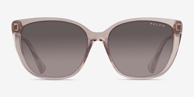 Ralph RA5274 Shiny Transparent Brown PlasticSunglass Frames from EyeBuyDirect, Front View