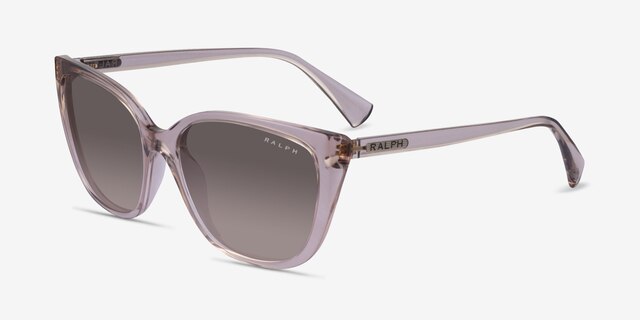 Ralph RA5274 Shiny Transparent Brown PlasticSunglass Frames from EyeBuyDirect, Angle View