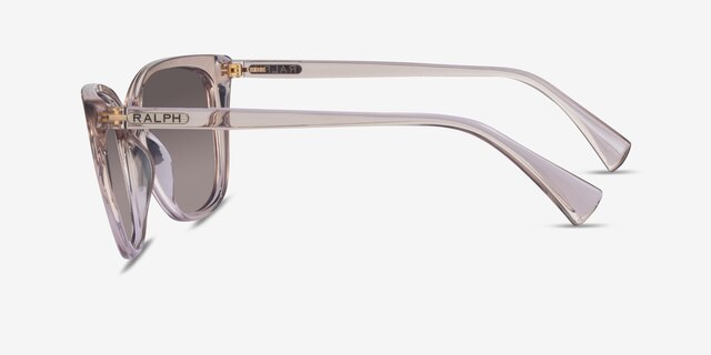 Ralph RA5274 Shiny Transparent Brown PlasticSunglass Frames from EyeBuyDirect, Side View