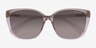 Ralph RA5274 Shiny Transparent Brown PlasticSunglass Frames from EyeBuyDirect, Closed View