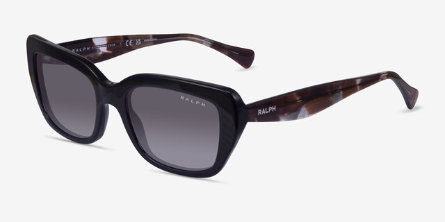 Ralph RA5292 Shiny Black AcetateSunglass Frames from EyeBuyDirect, Angle View