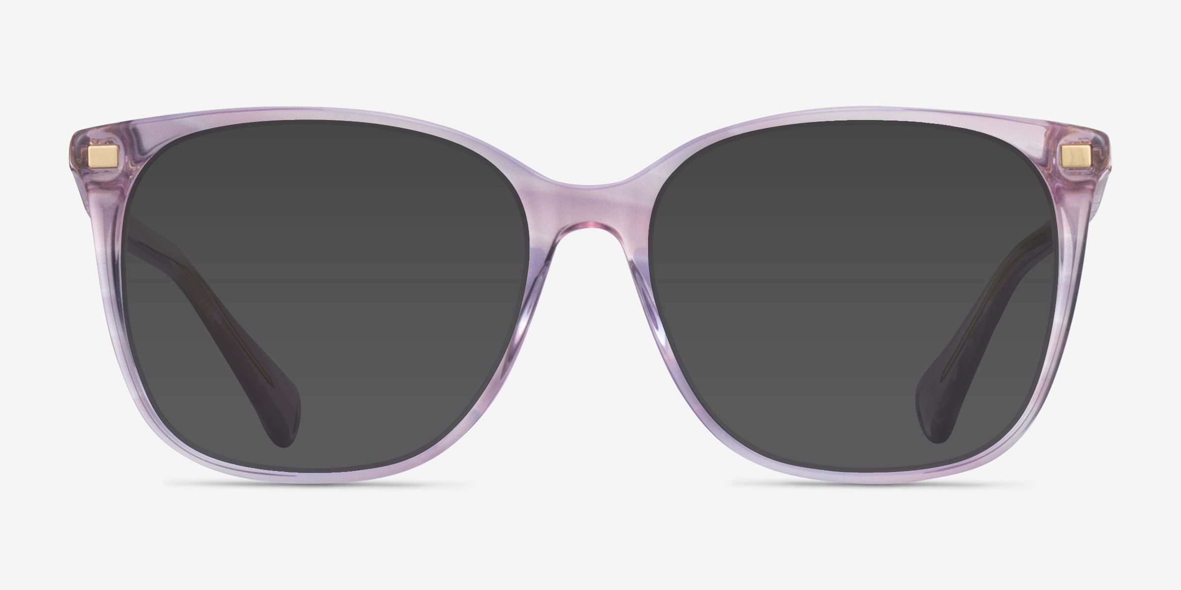 低価格で大人気の Ralph RA5293 - Square Shiny Striped Purple Frame Sunglasses バッグ