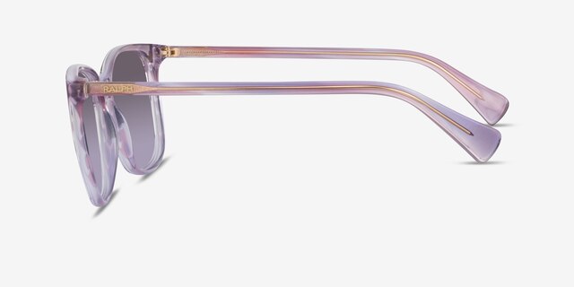 Ralph RA5293 Shiny Striped Purple AcetateSunglass Frames from EyeBuyDirect, Side View