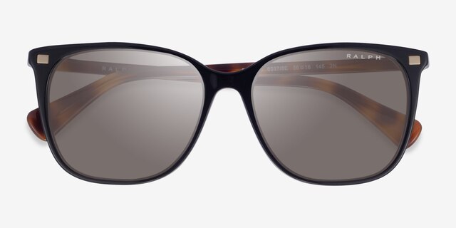 Ralph RA5293 Shiny Black AcetateSunglass Frames from EyeBuyDirect, Closed View