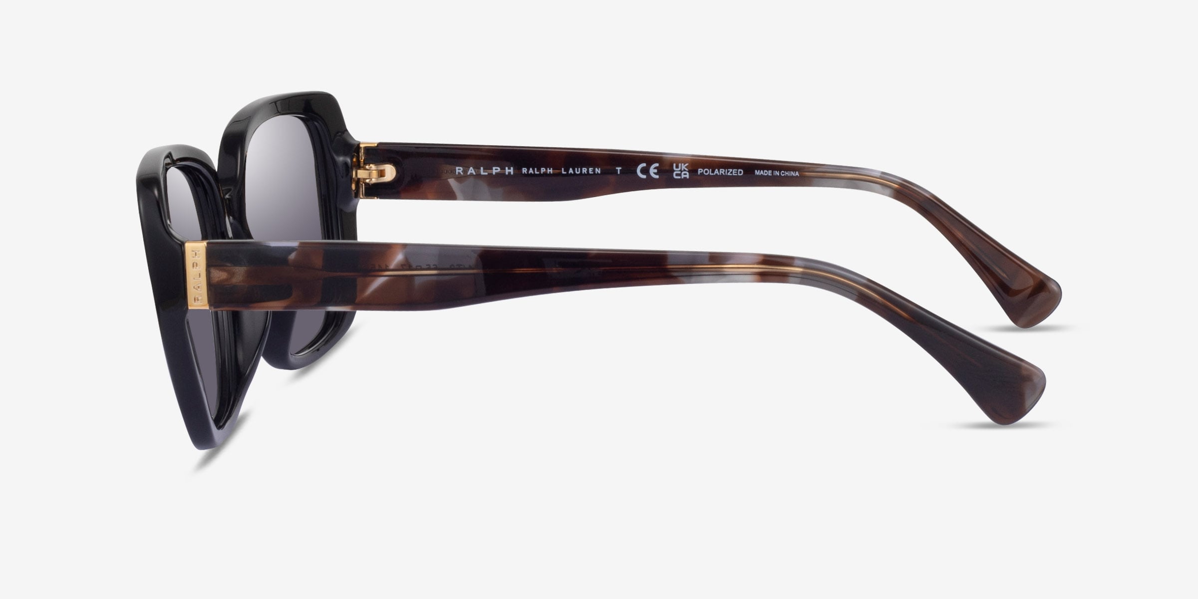 Ralph RA5298U - Square Shiny Ivory Tortoise Frame Sunglasses